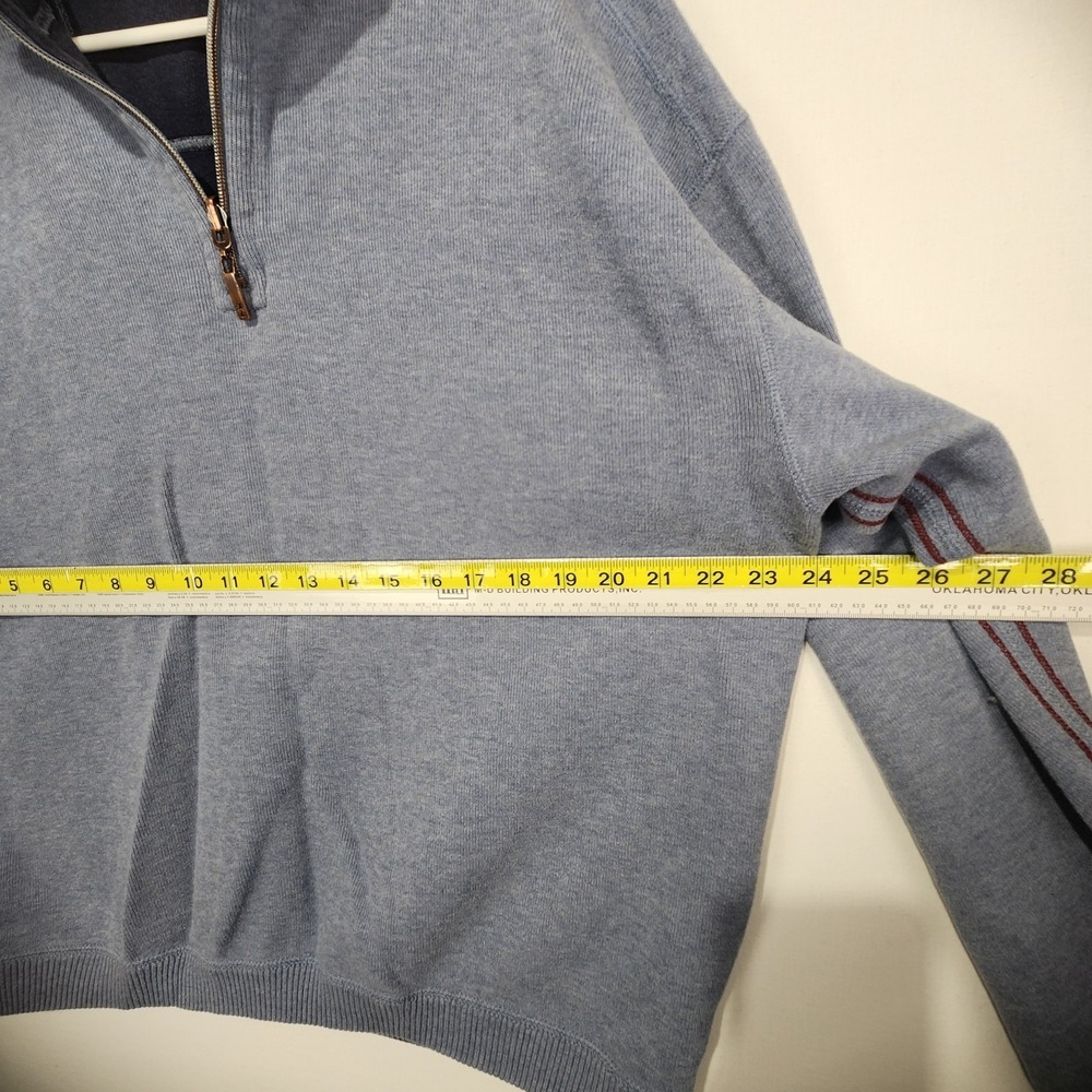 Tommy Bahama Men's 1/4 Zip Casual Knit Sweater Pullover Blue Size L - Picture 5 of 7